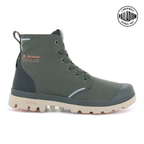 Bottes Palladium Pampa Lite+ Recycle WP+ Femme Vert Olive | FR TVB715Y